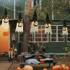 3PCS Halloween Decoration Glowing Wizard Ghost Hat Lamp Decor