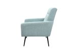 Mid Century Modern Upholstered Fabric Accent Chair;  Living Room;  Bedroom Leisure Single Sofa Chair (with Metal Legs);  TV armrest seat;  Suitable fo