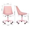 Home Office Desk Chair Computer Chair Fashion Ergonomic Task Working Chair with Wheels Height Adjustable Swivel PU Leather