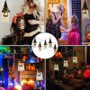 3PCS Halloween Decoration Glowing Wizard Ghost Hat Lamp Decor