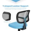 Armless Computer Chair with Height Adjustment and Breathable Mesh for Home Office