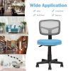 Armless Computer Chair with Height Adjustment and Breathable Mesh for Home Office