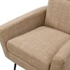 Mid Century Modern Upholstered Fabric Accent Chair;  Living Room;  Bedroom Leisure Single Sofa Chair (with Metal Legs);  TV armrest seat;  Suitable fo
