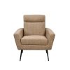 Mid Century Modern Upholstered Fabric Accent Chair;  Living Room;  Bedroom Leisure Single Sofa Chair (with Metal Legs);  TV armrest seat;  Suitable fo