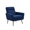 Mid Century Modern Upholstered Fabric Accent Chair;  Living Room;  Bedroom Leisure Single Sofa Chair (with Metal Legs);  TV armrest seat;  Suitable fo