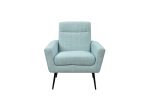 Mid Century Modern Upholstered Fabric Accent Chair;  Living Room;  Bedroom Leisure Single Sofa Chair (with Metal Legs);  TV armrest seat;  Suitable fo