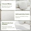 103.9" Modern Living Room Sofa Lamb Velvet Upholstered Couch Furniture for Home or Office,