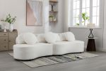 103.9" Modern Living Room Sofa Lamb Velvet Upholstered Couch Furniture for Home or Office,