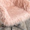 Modern Faux fur home office chair;  fluffy chair for girls;  makeup vanity Chair