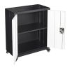 1 Shelf Metal Filing Cabinet, Storage File Cabinet with Lock for Home and Office