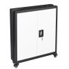 1 Shelf Metal Filing Cabinet, Storage File Cabinet with Lock for Home and Office