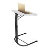 Folding Tray Table Portable Sofa TV Tray Laptop Desk C Side Adjustable Eating Dinner Coffee Table with 3 Adjustable Heights 3 Angles 55lbs Load Bearin