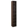 8-Tier Media Tower Rack, CD DVD Slim Storage Cabinet with Adjustable Shelves, Tall Narrow Bookcase Display Bookshelf for Home Office,Multi-functional