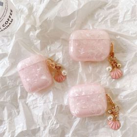 Shell Pattern Wireless Bluetooth Headset Set With Pendant (Option: Pink-Airpodspro)