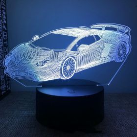 USB Touch Remote Control Creative Bedside Lamp (Option: 16 Colors-Sports Car)