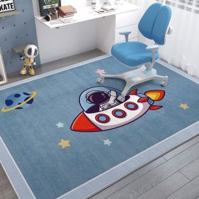 Children's Room Baby Crawling Blanket Stain-resistant Crystal Velvet Carpet (Option: Children's Fun Park 02-160x230CM)