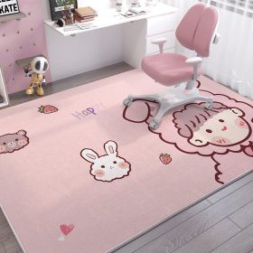Children's Room Baby Crawling Blanket Stain-resistant Crystal Velvet Carpet (Option: Milk Flavor Girl-200X300CM)
