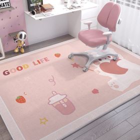 Children's Room Baby Crawling Blanket Stain-resistant Crystal Velvet Carpet (Option: Strawberry Bunny-200X300CM)
